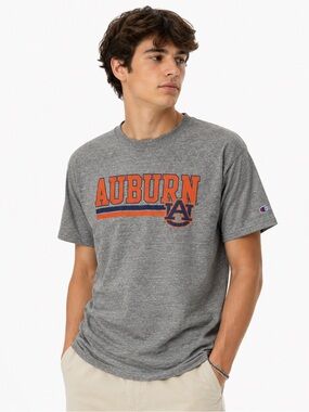 Auburn University Tigers Champion Heathered Grey T-Shirt Size XL